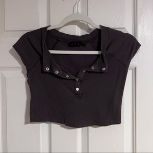 Out From Under Brown Crop Top